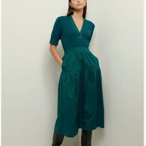 Derek Lam 10 Crosby Claire Mixed Media Dress